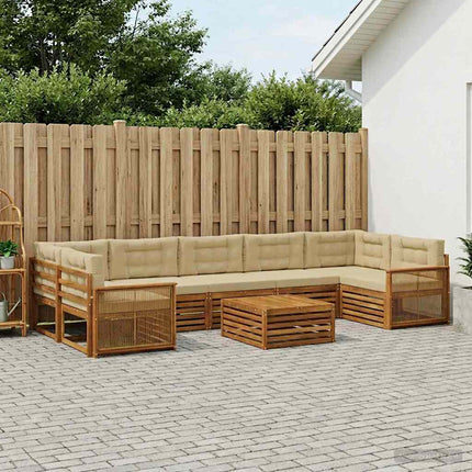 Udendørs sofagruppe 8 stk. Naturlig og Beige