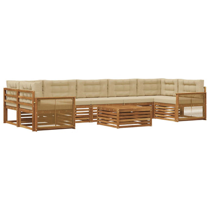 Udendørs sofagruppe 8 stk. Naturlig og Beige