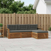 Udendørs sofagruppe Naturlig og Antracit 249,5 x 162,5 x 73 cm
