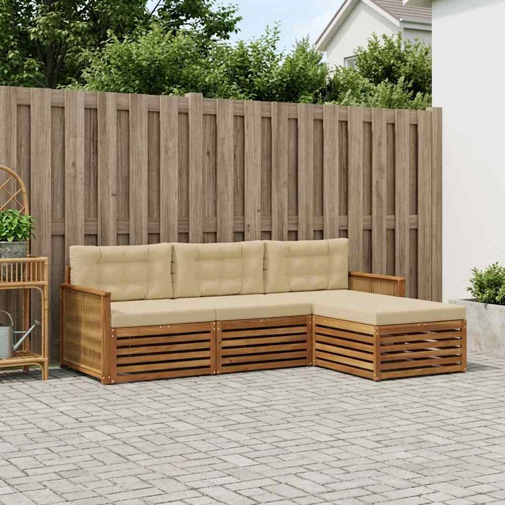 Udendørs sofagruppe Naturlig og Beige 249 x 162,5 x 73 cm