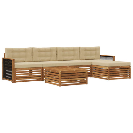 Udendørs sofagruppe 6 stk. Naturlig og Beige