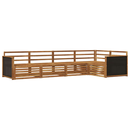 Udendørs sofagruppe 5 pcs Naturfarvet 323 x 164,5 x 73 cm