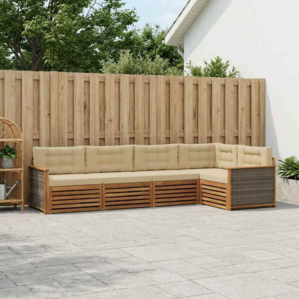 Udendørs sofagruppe 5 stk. Naturlig og Beige
