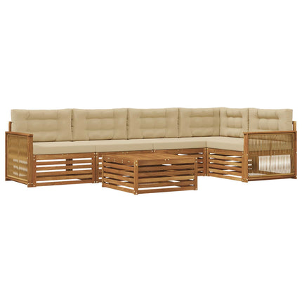 Udendørs sofagruppe 6 stk. Naturlig og Beige