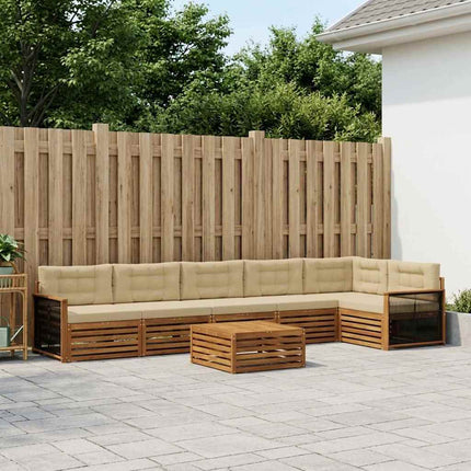 Udendørs sofagruppe 7 stk. Naturlig og Beige