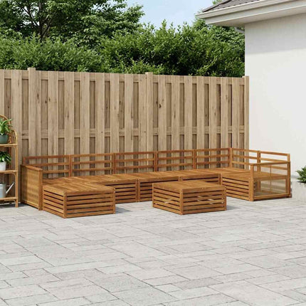 Udendørs sofagruppe 8 pcs Naturfarvet