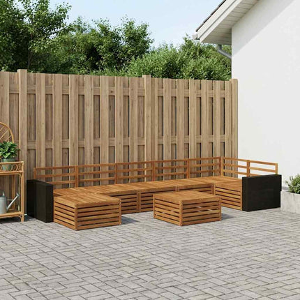 Udendørs sofagruppe 8 pcs Naturfarvet