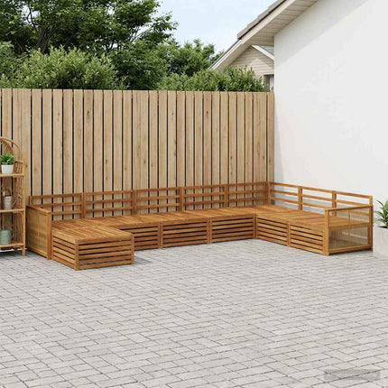 Udendørs sofagruppe 8 pcs Naturfarvet