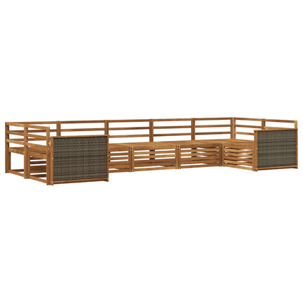Udendørs sofagruppe 7 pcs Naturfarvet