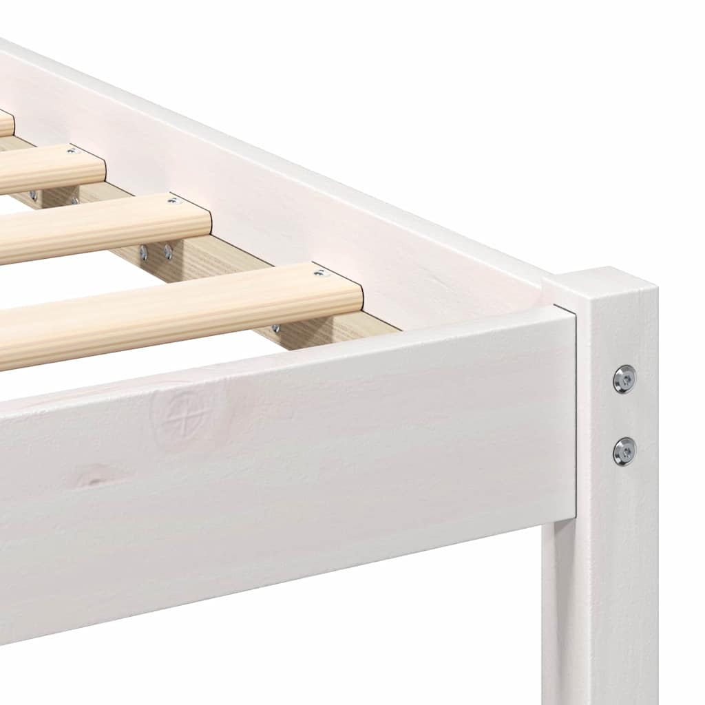 Sengestel med hovedgærde Brun 100 x 200 cm Massiv fyrretræ