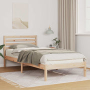 Sengestel med hovedgærde Brun 90 x 210 cm Massiv fyrretræ