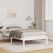 Sengestel Hvid 90 x 200 cm Massiv fyrretræ