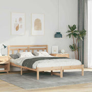 Sengestel Brun 140 x 190 cm Massiv fyrretræ