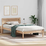 Sengestel med hovedgærde Brun 90 x 190 cm Massiv fyrretræ