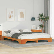 Sengestel Brun 160 x 210 cm Massiv fyrretræ