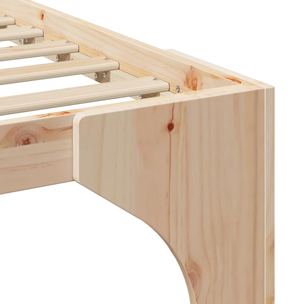 Sengestel Brun 120 x 200 cm Massiv fyrretræ