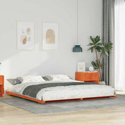 Sengestel Voks brun 200 x 200 cm Massiv fyrretræ