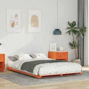 Sengestel Voks brun 140 x 190 cm Massiv fyrretræ