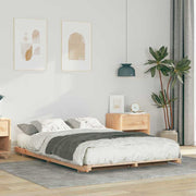 Sengestel Brun 135 x 190 cm Massiv fyrretræ