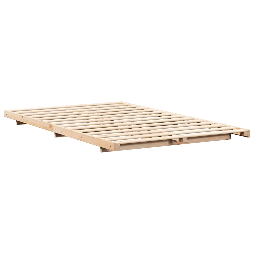 Sengestel Brun 120 x 190 cm Massiv fyrretræ