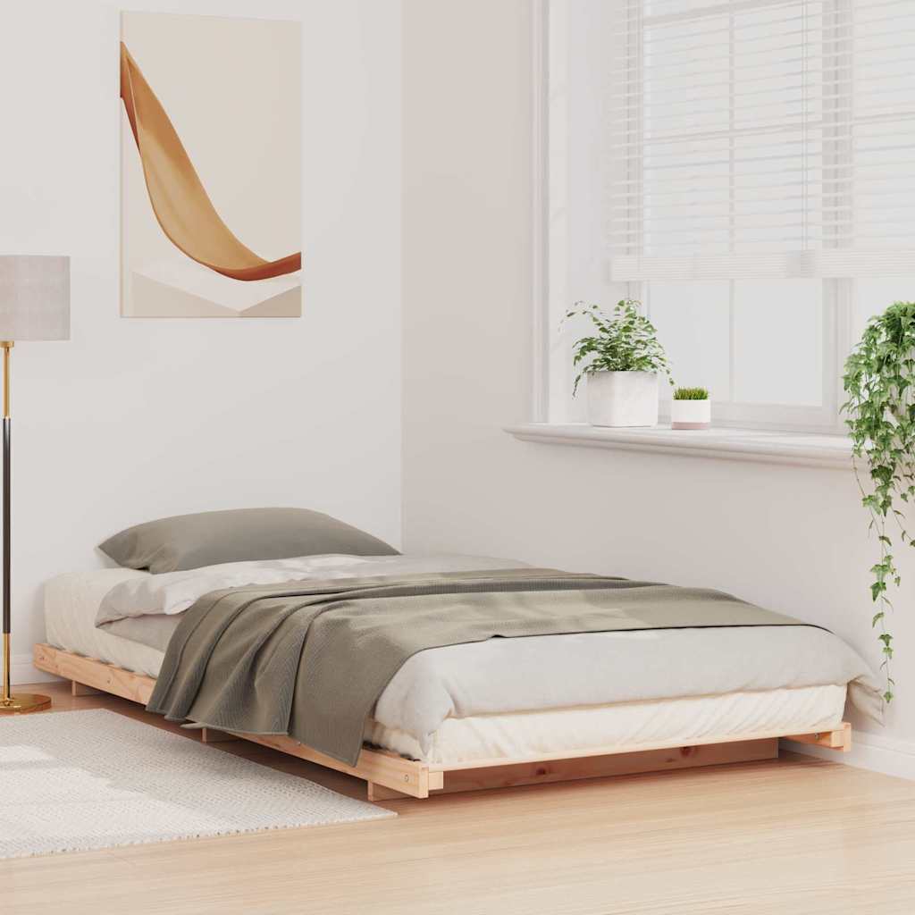 Sengestel Brun 90 x 200 cm Massiv fyrretræ