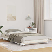 Sengestel Hvid 75 x 190 cm Massiv fyrretræ