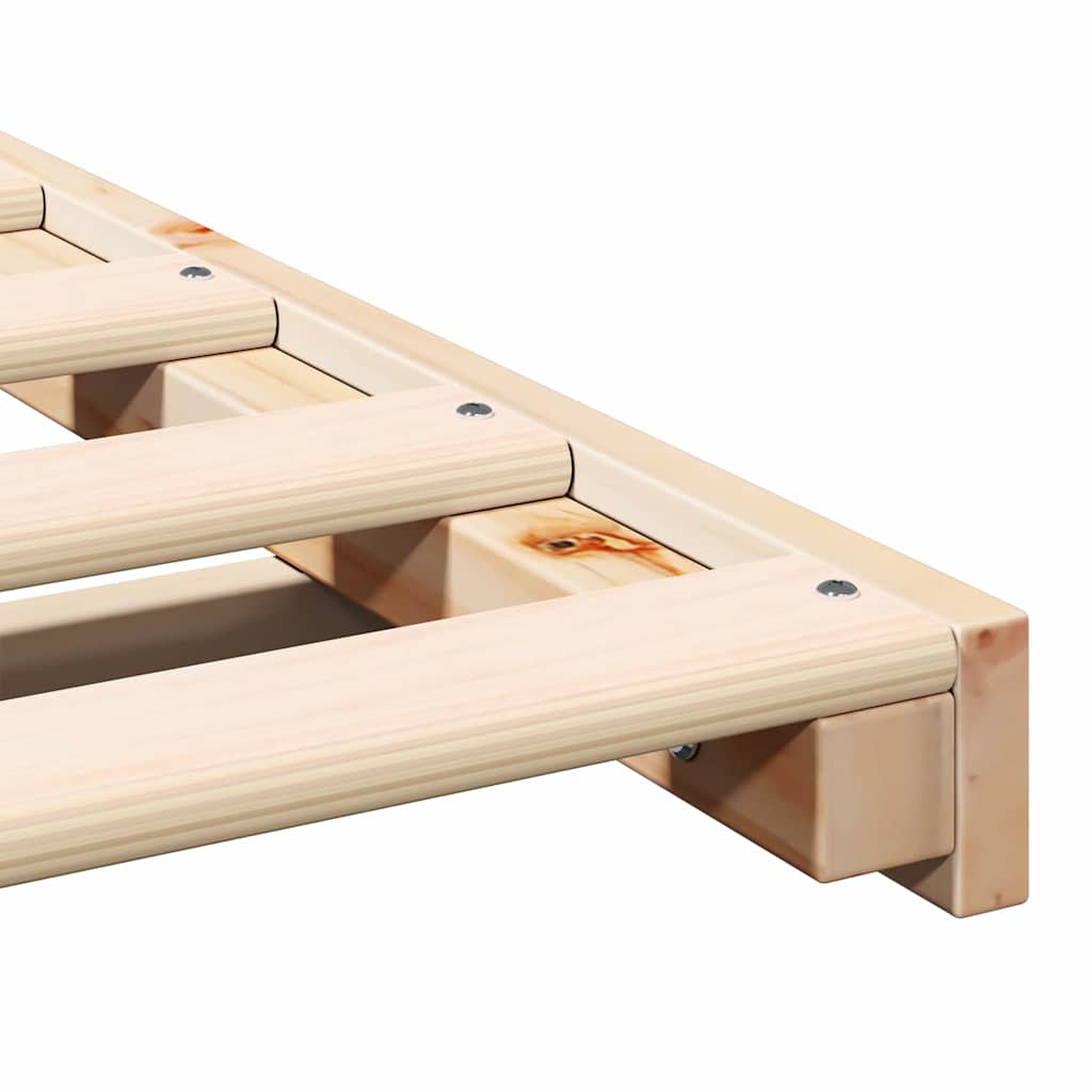 Sengestel Brun 80 x 220 cm Massiv fyrretræ