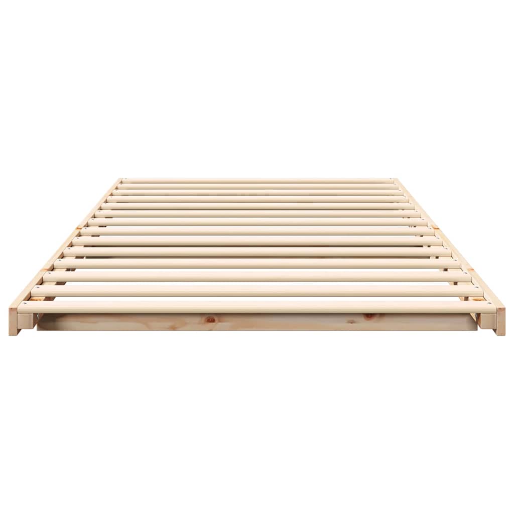 Sengestel Brun 80 x 220 cm Massiv fyrretræ