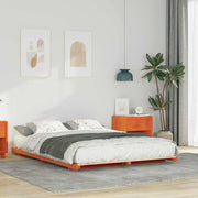 Sengestel Voks brun 160 x 220 cm Massiv fyrretræ