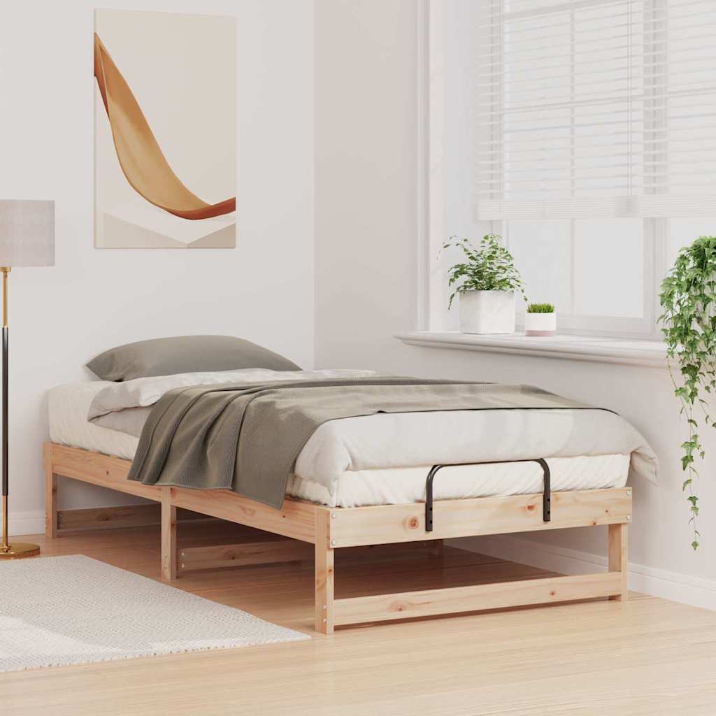 Sengestel Brun 90 x 200 cm Massiv fyrretræ