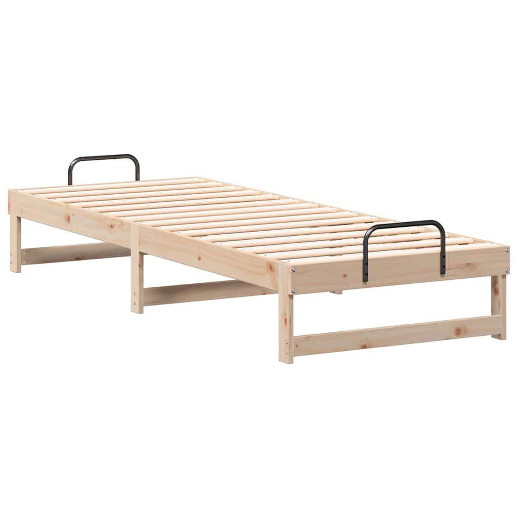 Sengestel Brun 80 x 210 cm Massiv fyrretræ