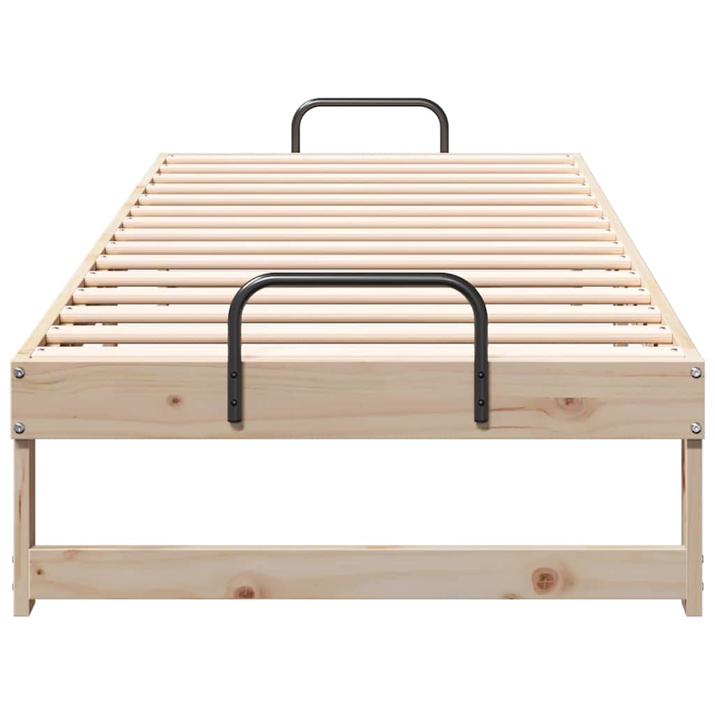 Sengestel Brun 80 x 210 cm Massiv fyrretræ