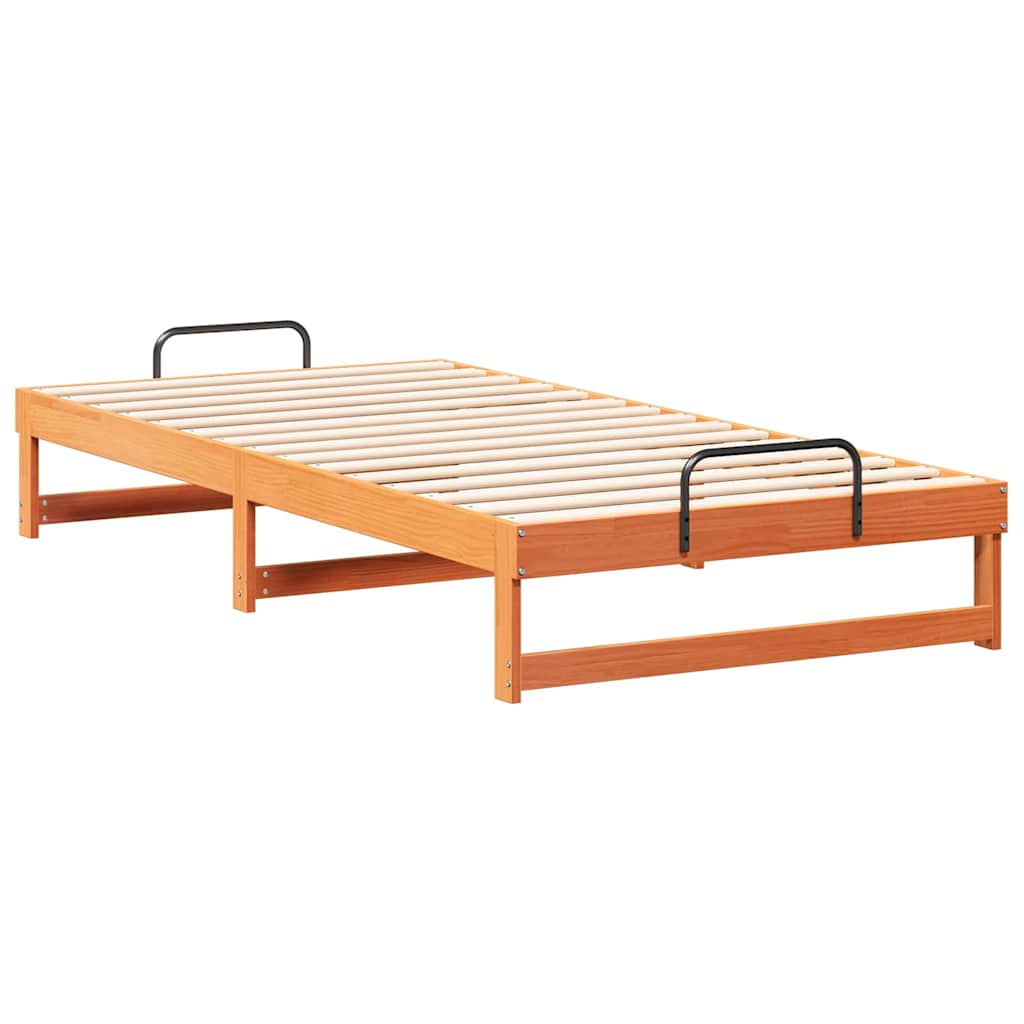 Sengestel Brun 100 x 210 cm Massiv fyrretræ