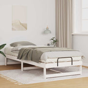 Sengestel Hvid 80 x 220 cm Massiv fyrretræ