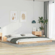Sengestel Brun 200 x 200 cm Massiv fyrretræ
