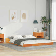 Sengestel Voks brun 160 x 200 cm Massiv fyrretræ