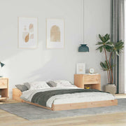 Sengestel Brun 140 x 190 cm Massiv fyrretræ