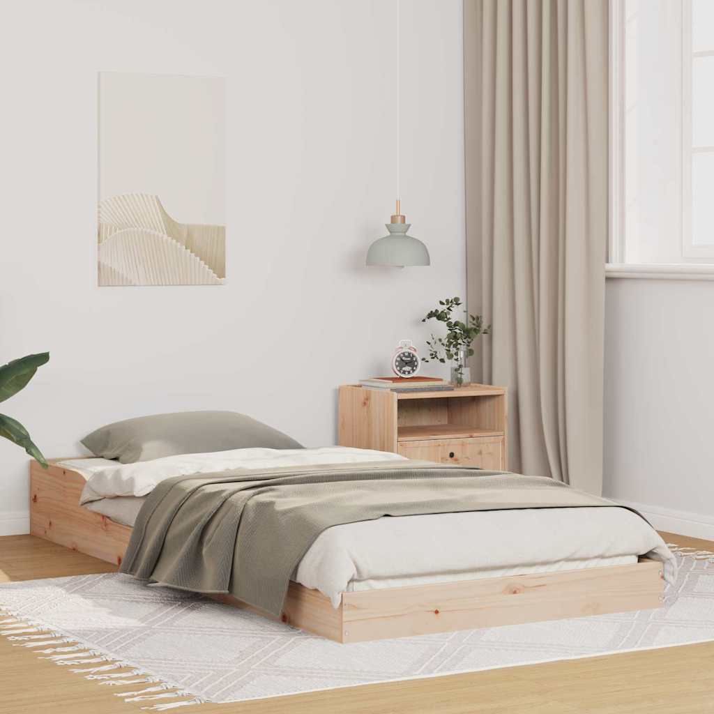 Sengestel Naturfarvet 100 x 200 cm Massiv fyrretræ