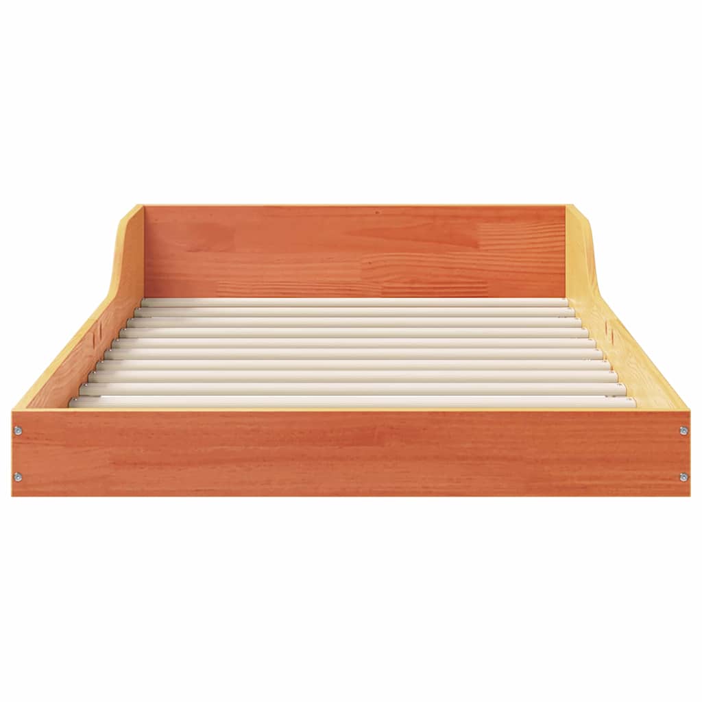 Sengestel Voks brun 100 x 200 cm Massiv fyrretræ