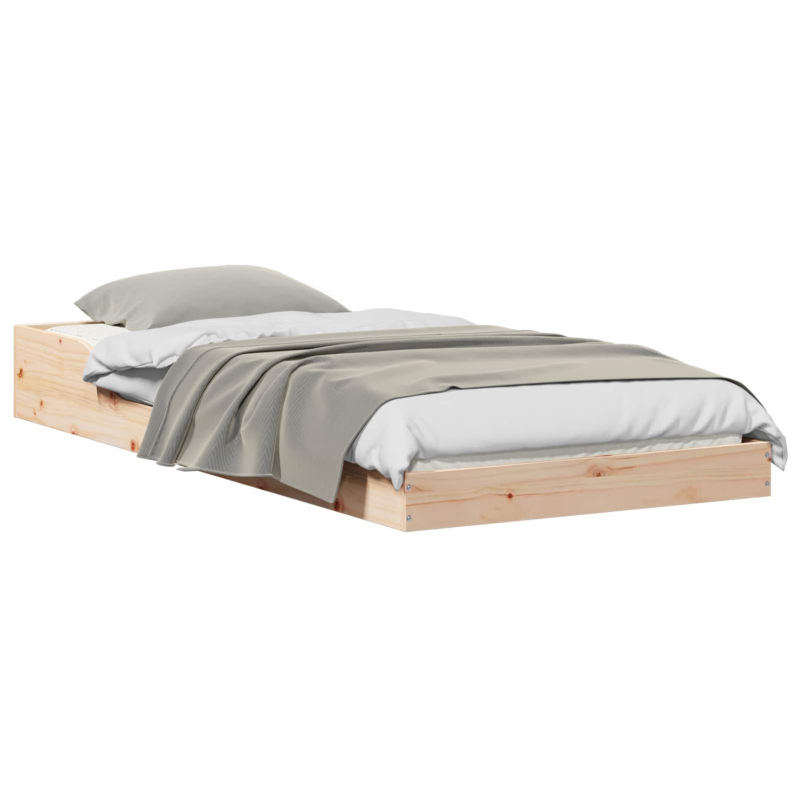 Sengestel Brun 90 x 200 cm Massiv fyrretræ