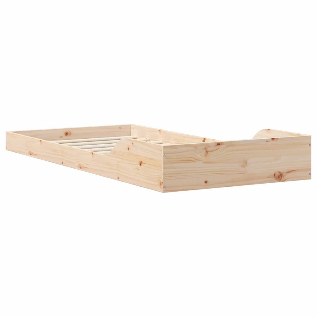 Sengestel Brun 90 x 200 cm Massiv fyrretræ