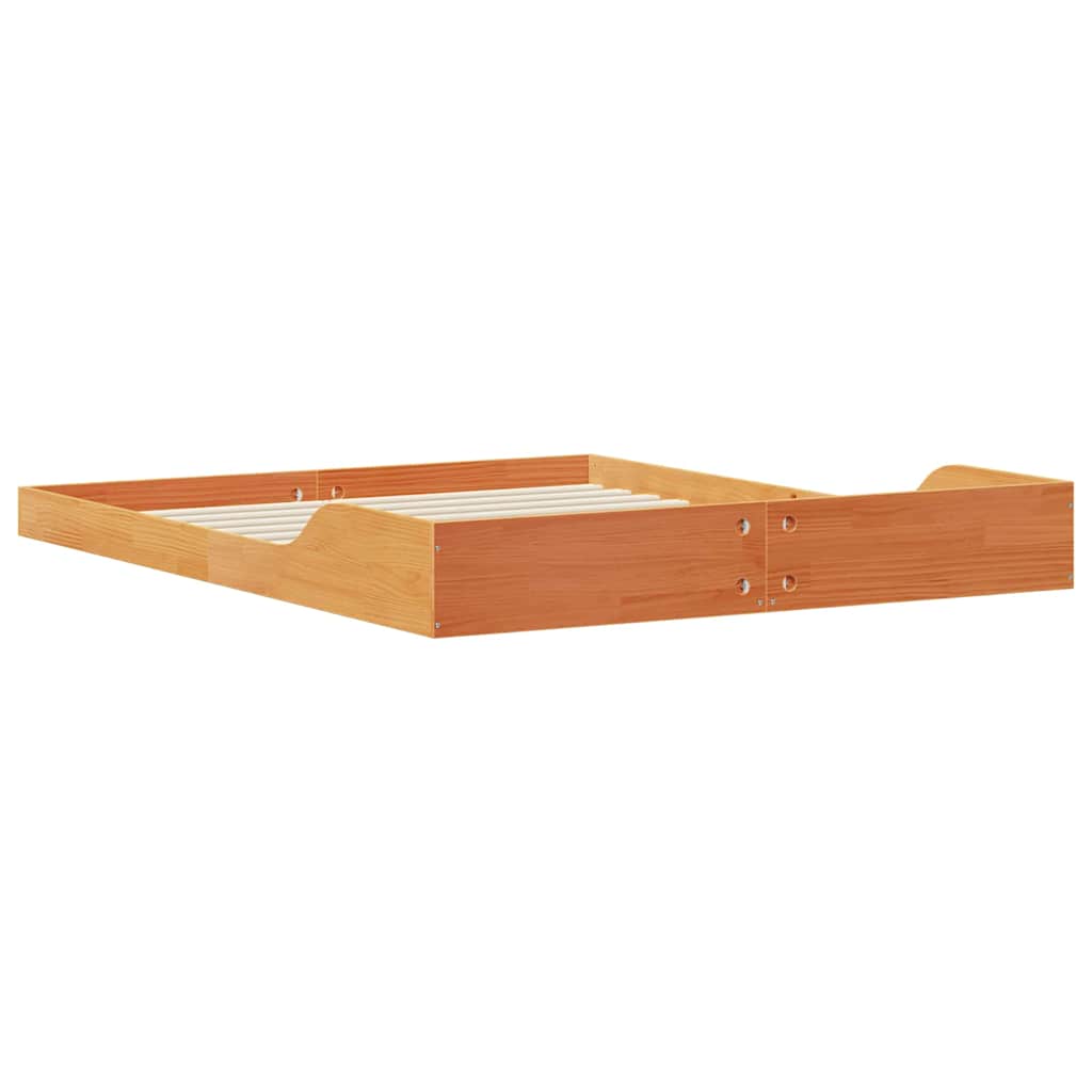 Sengestel Voks brun 140 x 210 cm Massiv fyrretræ