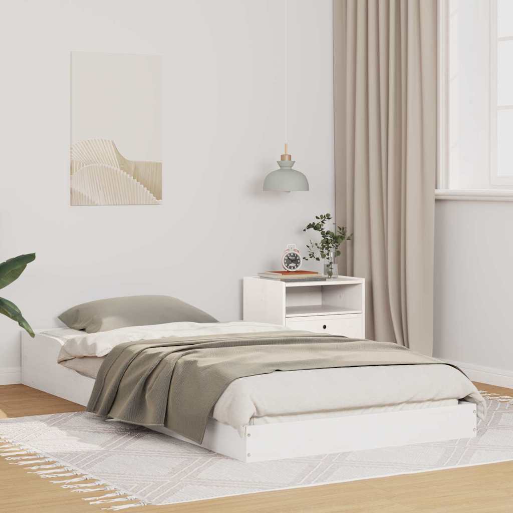 Sengestel Hvid 80 x 220 cm Massiv fyrretræ