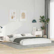 Sengestel Hvid 160 x 220 cm Massiv fyrretræ
