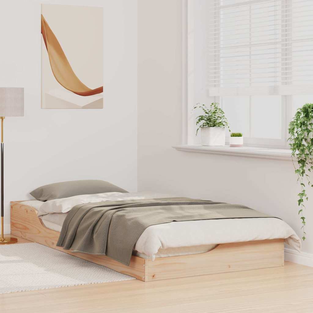 Sengestel Brun 80 x 200 cm Massiv fyrretræ