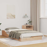 Sengestel Brun 75 x 190 cm Massiv fyrretræ