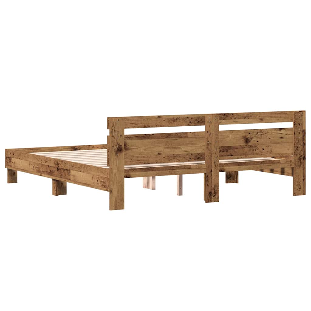Sengestel Gammelt træ 203 x 185 x 70 cm Konstrueret træ
