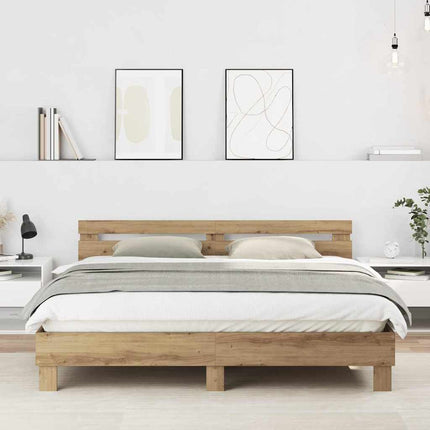 Sengestel Artisan Egetræ 203 x 185 x 70 cm Konstrueret træ