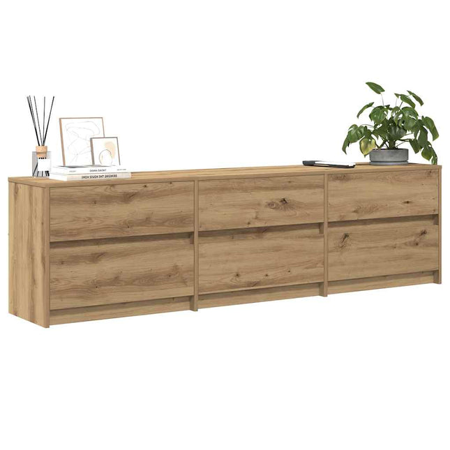 TV Enheder Vægmonteret 2 pcs Artisan Egetræ 180 x 34 x 50 cm