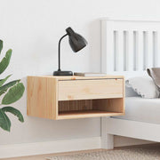 Sengebord med skuffe Brun 50 x 32,5 x 24 cm Massivt fyrretræ